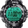 10 ATM Digital Submersible Diving Watch 100m Water Resistant Swimming Sport Wristwatch Luminous LCD Screen with Stopwatch Alarm Function
