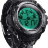 10ATM Waterproof Digital Scuba Diving Watch 100m Underwater for Swimming and Running with Stopwatch and Luminous LCD Display Built-in