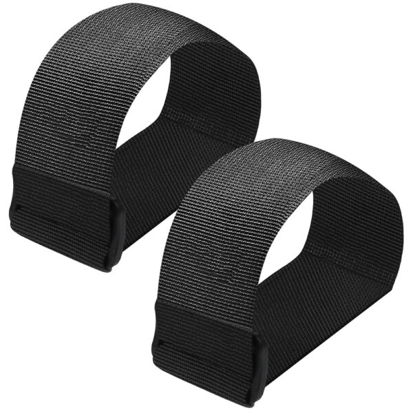 2 Pcs Leg Exerciser Traction Straps, Under Desk Elliptical Pedal Band for Seniors, Secure & Stability for Electric Ellipse Equipment, Peddler Foot Exercises Machine Home Office...