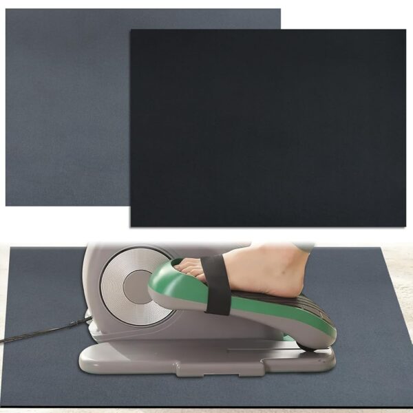 2 Pcs Non-Slip Workout Mat for Under Desk Elliptical Exerciser, Diatomite Exercise Mat for Ellipse Leg Exerciser Machine, Elliptical Machine Accessorie for Fitness Sport,...
