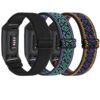 [3 Pack] Adjustable Elastic Bands Compatible with Fitbit Charge 4 / Charge 3 / Charge 4 SE Soft Stretchy Loop Bracelet Women Men Replacement Wristbands