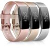 [3 Pack] Soft TPU Bands Compatible with Fitbit Inspire 2 / Fitbit Inspire HR/Fitbit Inspire/Fitbit Ace 2 Wristbands Sports Waterproof Straps for Fitbit Inspire HR (01 Rose...