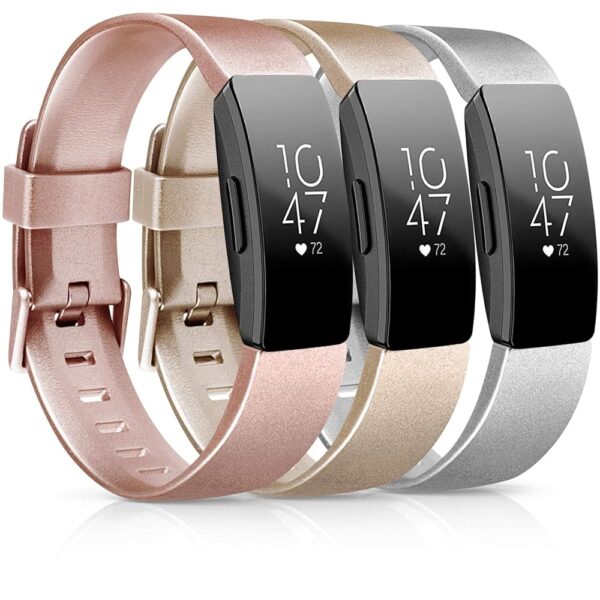 [3 Pack] Soft TPU Bands Compatible with Fitbit Inspire 2 / Fitbit Inspire HR/Fitbit Inspire/Fitbit Ace 2 Wristbands Sports Waterproof Straps for Fitbit Inspire HR (01 Rose...