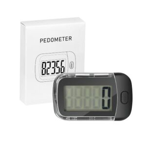 3D Pedometer for Walking, Simple Digital Step Counter with Removable Clip and Lanyard, Accurate Pedometers for Steps Track with Large LCD Display for Men Women Kids Walking...