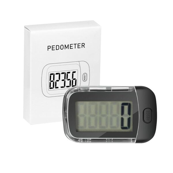 3D Pedometer for Walking, Simple Digital Step Counter with Removable Clip and Lanyard, Accurate Pedometers for Steps Track with Large LCD Display for Men Women Kids Walking...