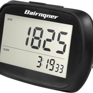 3D Pedometer for Walking Step Counter with Clock, Steps Tracker Portable Pedometer with Clip, Simple Step Counter Walking Pedometer