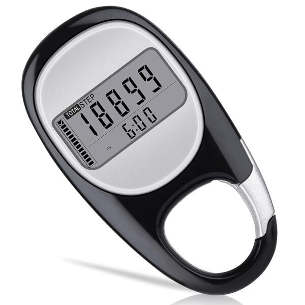 3D Pedometer for Walking Steps and Miles, Portable Step Counter for Walking with Distance/7 Days Memory/Calorie Counter/Daily Target Monitor and Activity Time