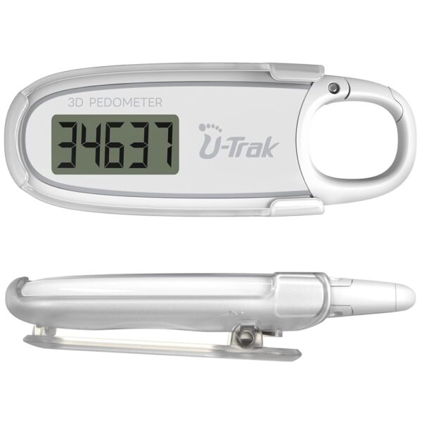 3D Pedometer for Walking with Removable Clip and Carabiner Simple Step Counter for Walking Accurate Clip On Step Tracker for Men Women Kids