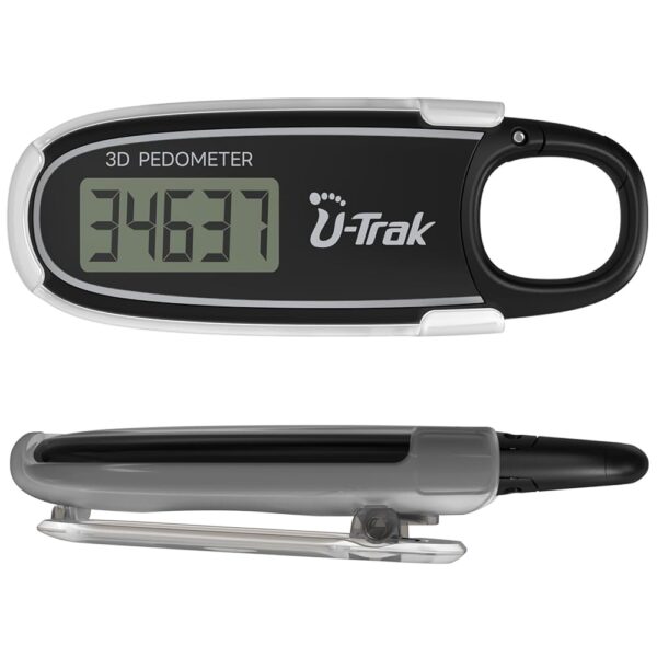 3D Step Counter Clip On with Removable Clip and Spring Carabiner Simple 3D Pedometer for Walking, Accurate Step Tracker with Large Display for Men Women Kids Adults Seniors