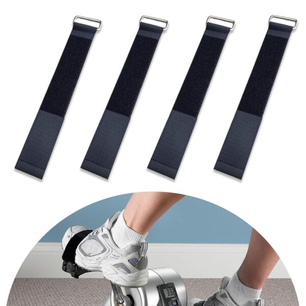 4PCS Ellipse Leg Exerciser Machine Pedal Straps - Enhance Leg Workout with Exercise Straps - Ideal for Sitting Exercise - Anti-shedding straps - Fitness Home Sports Accessories