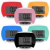 6 Pcs Simple Pedometer for Walking Bulk LCD Step Counter with Calories Burned Portable Step Tracker for Women Seniors Jogging Hiking Running Walking, 6 Colors