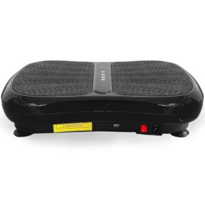 99 Levels 330LBS Mini Vibration Plate Exercise Machine - Whole Body Workout Vibration Fitness Platform w/ Resistance Bands - Home Training Equipment for Weight Loss & Toning，Black
