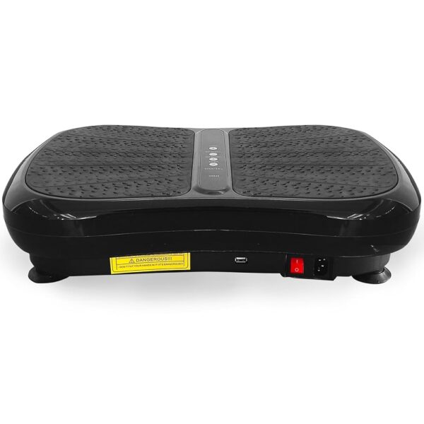 99 Levels 330LBS Mini Vibration Plate Exercise Machine - Whole Body Workout Vibration Fitness Platform w/ Resistance Bands - Home Training Equipment for Weight Loss & Toning，Black