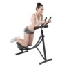 Abdominal Workout Equipment Adjustable Abdominal Machine with LED Display Monitor Foldable Fitness Gear, Abdominal Whole Body Workout Machine for Home, Companies, Gyms (Black)