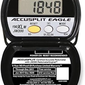 Accusplit AE190XLM Enhanced Digi Walker XL Pedometer with Memory & Clock