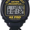 ACCUSPLIT AX725 Dual Line 16 Memory Pro Stopwatch,Black,8.5 x 5 x 1