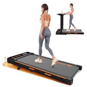 AlRHOT Walking Pad with Incline, 15° Incline Under Desk Treadmill with Remote Control, 2.5HP Walking Pad Treadmill with LED Display for Walking & Climbing at Home or...