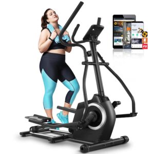 ANCHEER Elliptical Machine for Home, APP Elliptical Exercise Machine with Hyper-Quiet Front Magnetic Driving System, Elliptical Trainer for Home with 22 Resistance Levels, Max...