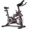 ANCHEER Exercise Bike, Stationary Bikes for Home, Stationary Bike with LCD Monitor, Spin Bike with Heavy Flywheel, Indoor Bike Install within 20 Minutes,Perfect for Cardio Buring