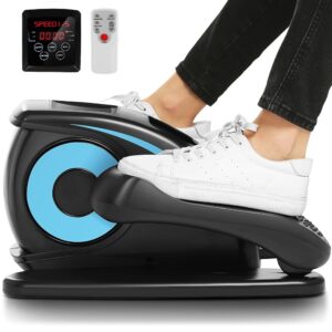 ANCHEER Under Desk Elliptical, Electric Ellipse Leg Exerciser While Sitting for Seniors Adults, Quiet Portable Motorized Seated Foot Pedal Exerciser with Remote Control for Home...