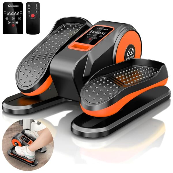 ANCHEER Under Desk Elliptical Machine for Home 100% Pre-Assembled, Ellipse Leg Exerciser for Seniors with 12 Adjustable Speeds, Quiet & Portable Seated Pedal Exerciser with...
