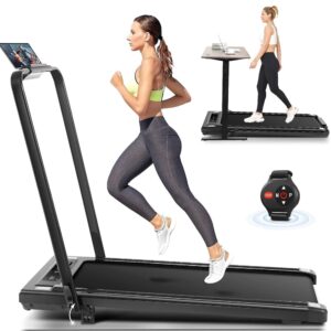 ANCHEER Under Desk Treadmill with Incline, 3 in 1 Walking Pad Treadmill with Remote Control, 2.5HP Folding Treadmill for Home, 300lbs Weight Capacity Quiet Jogging Running...