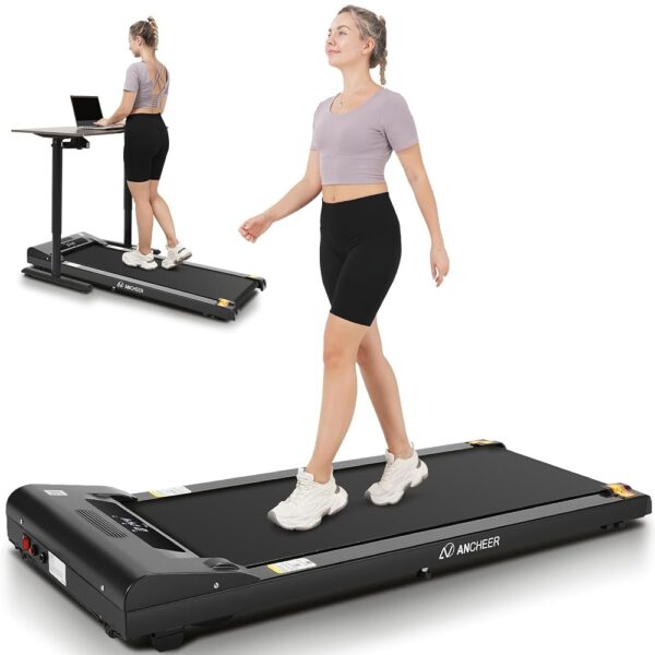 ANCHEER Walking Pad Treadmill Under Desk Treadmill, 2.5HP Treadmills for Home 300lbs Weight Capacity, Portable Desk Walking Treadmill with Remote Control, Compact Running...