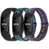 Bands Compatible with Fitbit Charge 2 Bands for Women Men, Classic & Special Edition Adjustable Stretchy Nylon Replacement Strap Wristbands for Fitbit Charge 2