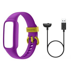 BIGGERFIVE Charging Cable and Adjustable Replacement Straps Bands, Compatible with Vigor 2L Kids Fitness Tracker