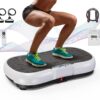 Bigzzia Vibration Plate Exercise Machine 10 Modes Whole Body Workout Vibration Fitness Platform w/ Loop Bands Jump Rope Bluetooth Speaker Home Training Equipment for Weight Loss...