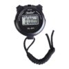 Black Multifunctional Sport Competition Electronic Stopwatch Sport Training Timer Single Display Two-Channel Memory Digital Timer Alarm Clock Calendar #6XB2F, Medium