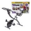 BulbHead As Seen On TV Slim Cycle Stationary Bike, Most Comfortable Exercise Machine, Thick, Extra-Wide Seat & Back Support Cushion, Recline or Upright Position, Twice The...