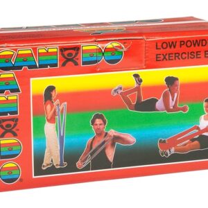 Cando Low Powder Exercise Band 6 Yard Roll, Red -Light