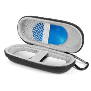 Case for Kardia Mobile EKG Heart Monitor, Hard Case Compatible with AliveCor EKG Device, Heart Monitor Travel Case Comes with Carabiner Clip - CASE ONLY (Black)