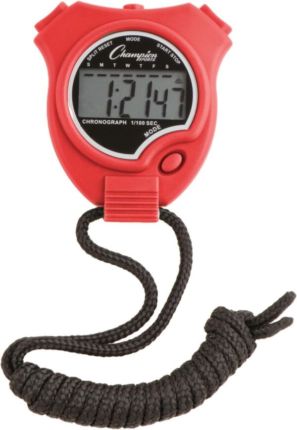 Champion Sports 910RD Stop Watch Red