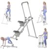 Climber & Stepper for Exercise, Folding Fitness Stair Stepper with Adjustable Height Handlebar and LCD Monitor, Full Body Workout Machine, Rope and Pulley Resistance System for...