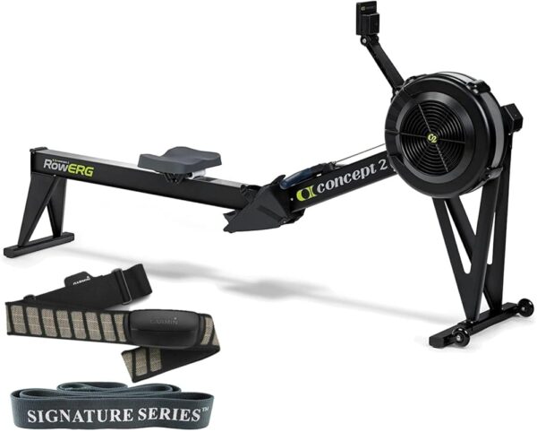 Concept2 RowErg Indoor Rowing Machine with PM5 Monitor | Device Holder, Adjustable Air Resistance, Easy Storage with Garmin HRM-Dual Heart Rate Monitor and Signature Series...