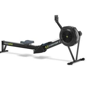 Concept2 RowErg Model D Indoor Rowing Machine - PM5 Monitor, Device Holder, Adjustable Air Resistance, Easy Storage with Black Sweat Towel
