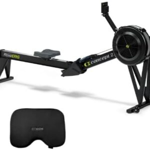 Concept2 RowErg Model E Indoor Rowing Machine with Tall Legs - PM5 Monitor, Device Holder, Adjustable Air Resistance, Easy Storage with FitXion Seat Cushion