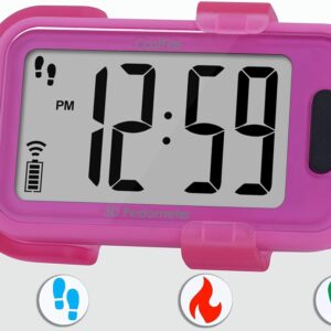 Coolfire 3D Accurate Pedometer for Walking, Simple Step Counter with Large Watch Display, Pedometer for Walking Steps, Calorie and Miles. Fitness Tracker, Auto Set by App