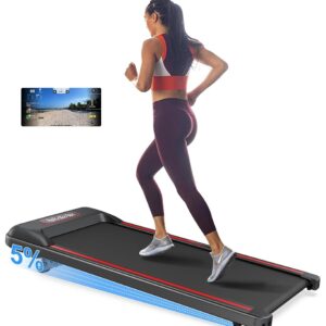 COZYINN Walking Pad with Incline, Under Desk Treadmills 320Lbs Capacity, Portable Treadmill with Wide Belt 5% Incline Remote Control Large LED Display for Home Office, Small...