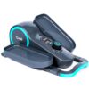 Cubii GO - Under Desk Elliptical Bike Pedal Exerciser, with LCD Fitness Tracker Screen, Adjustable Resistance, Work from Home Fitness, Built-in Wheels and Portable Expanding Handle