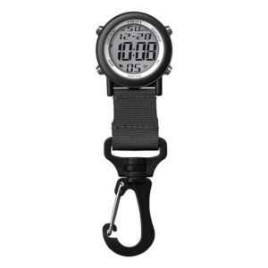 Dakota Digital Clip, Clip Watch, Alarm, Stopwatch, Timer and Dual Time Watch, Outdoor Gifts for Men and Women,Tactical Digital Watch, Clip On Watch