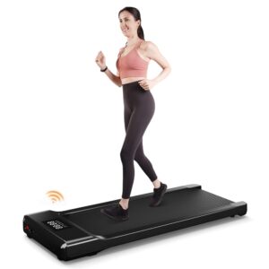 DeerRun 2024 Upgrade Walking Pad, Smart Under Desk Treadmill for Home Office, No-Assembly Treadmills with APP and Remote Control, LED Display, 2.5 HP Quiet Walking Jogging...