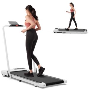 DeerRun 3 in 1 Folding Treadmill, Walking Pad-Under Desk Treadmill, 3.0HP Quiet Foldable Portable Treadmill, 300 lbs Capacity Treadmills for Home Small Spaces with Remote...