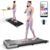 DeerRun Walking Pad 2 in 1 Under Desk Treadmill, 2.5HP Low Noise Walking Pad Running Jogging Machine with Remote Control for Home Office, Lightweight Portable Desk Treadmill...