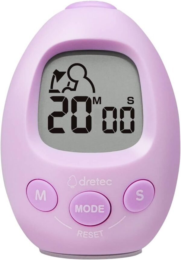 dretec Interval Timer Stopwatch | Count-Down & Count-up | Notification with Sound/Light | Multifunctional Timer for Working/Studying/Exercising | Purple