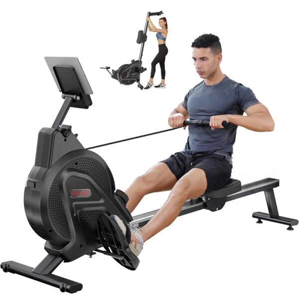 Dripex Rowing Machines for Home Use, Rowing Machine Max 350 LBS, Professional Magnetic Rower with 16 Levels of Workout Resistance, Durable Slide Rail, LCD Monitor, Row Machine...