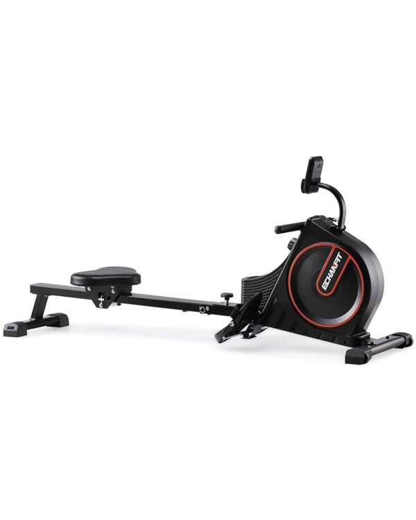 ECHANFIT Magnetic Rower Rowing Machine for Home Use Foldable w/16 Level of Quiet Magnetic Resistance with LCD Monitor and Adjustable Console Angle for Cardio Training