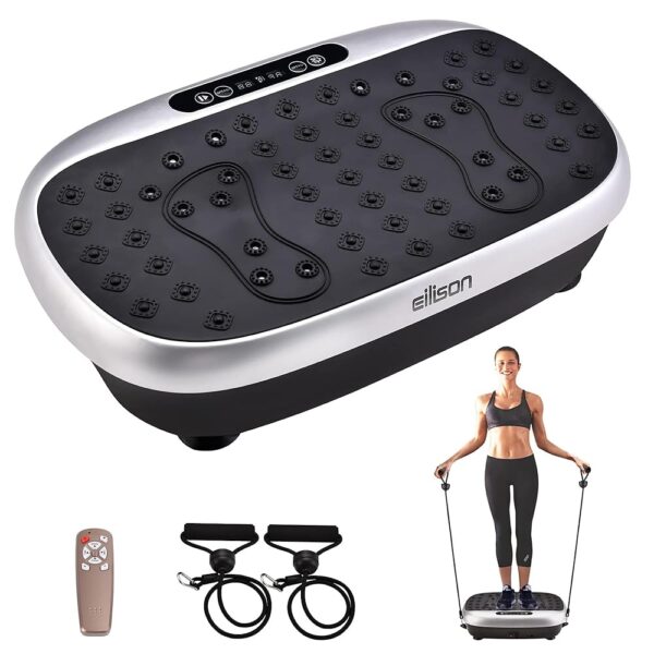 EILISON Atom Vibration Plate Exercise Machine - Full Body Vibration Fitness Platform Equipment for Home & Travel Workout, Weight Loss, Toning & Wellness - Max User Weight...